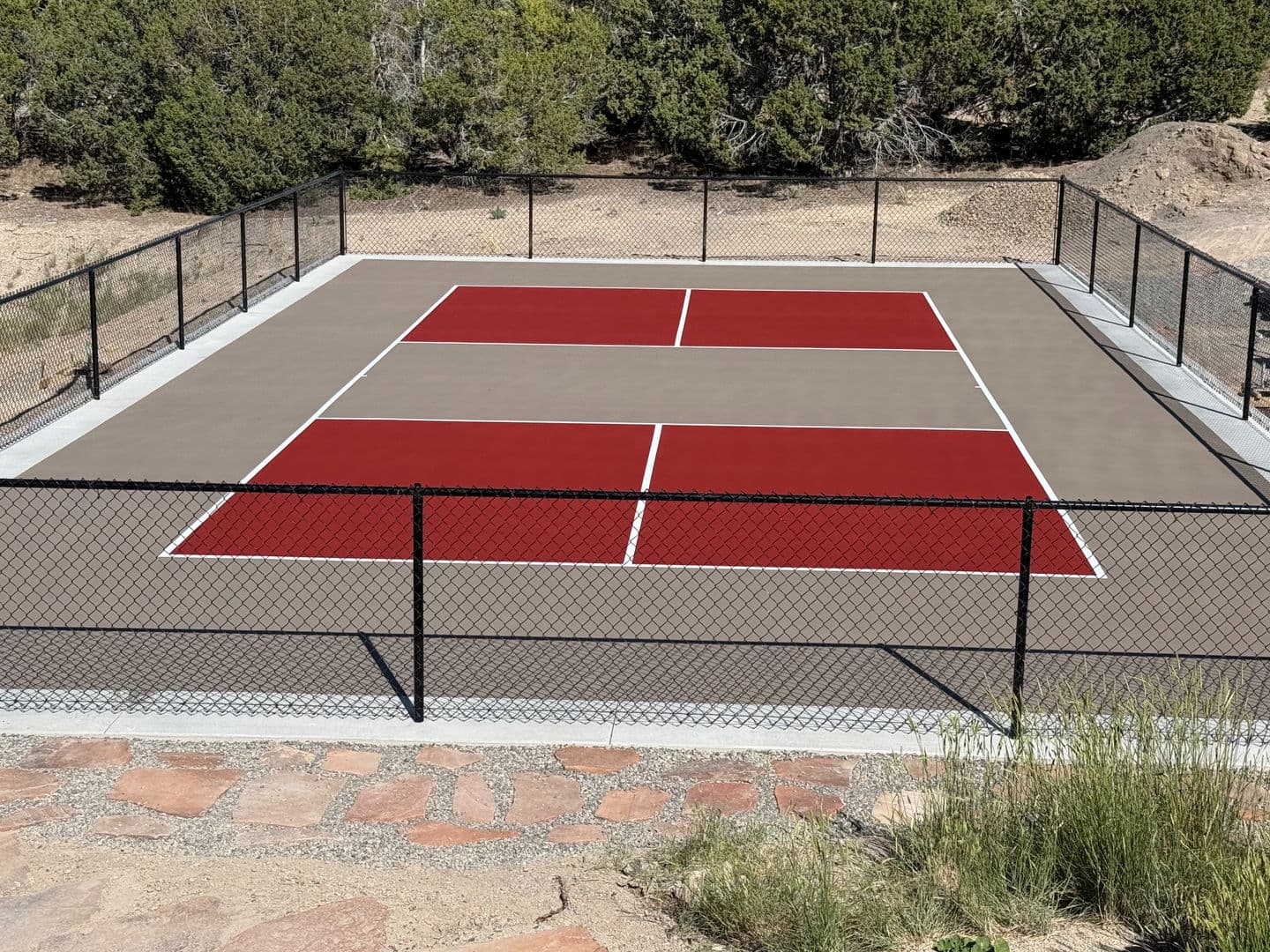 Salt Lake County outdoor court with fresh painted lines