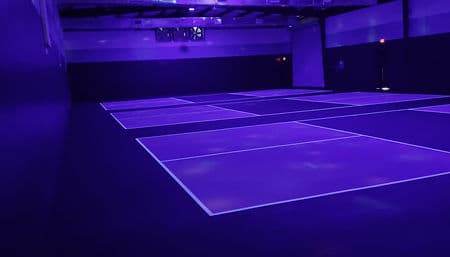 Pickleball court lines and color zones
