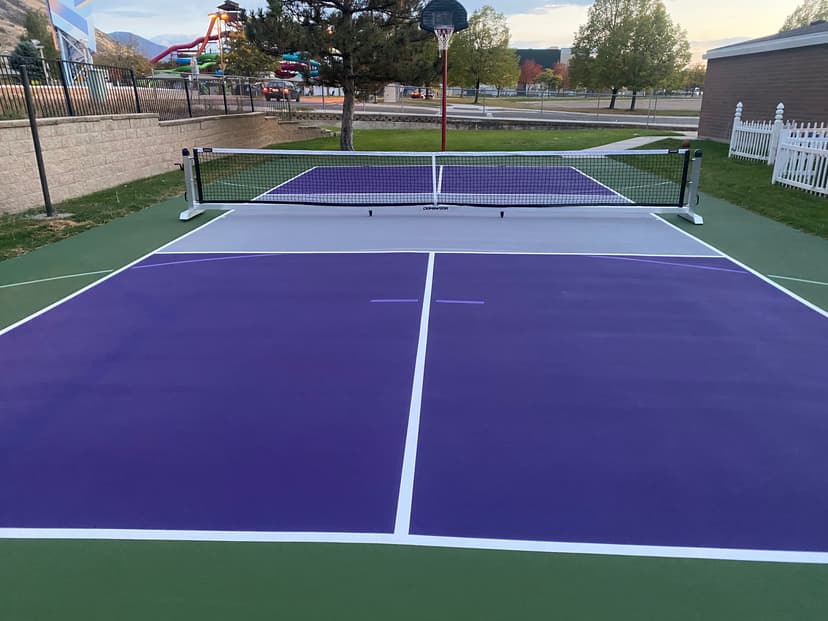 Completed pickleball court