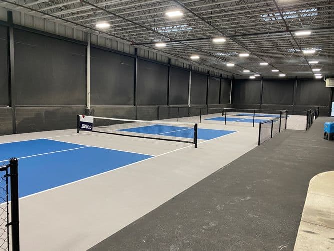Professional indoor pickleball court