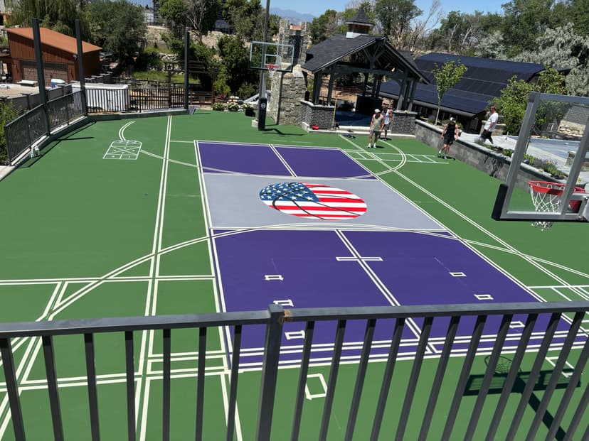 Multi-sport court surface