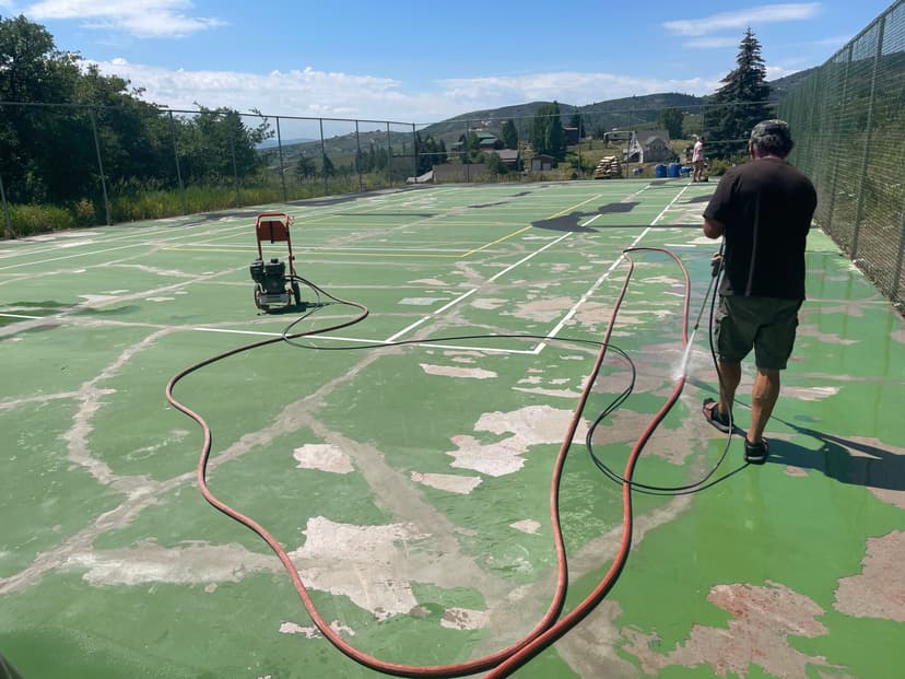 Bear Lake - Cleaning up court